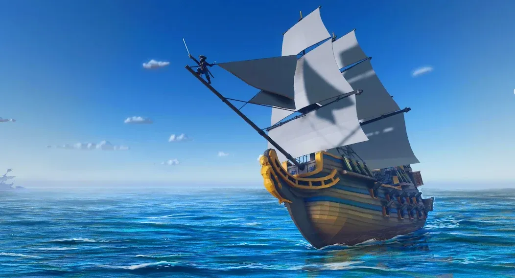 Pirate Polygon Caribbean Sea (Пиратская Полигон Карибское море)  [МОД Много монет] Screenshot 1