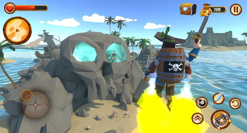 Pirate Polygon Caribbean Sea (Пиратская Полигон Карибское море)  [МОД Много монет] Screenshot 4