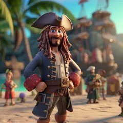 Скачать взлом Pirate Polygon Caribbean Sea (Пиратская Полигон Карибское море)  [МОД Много монет] - полная версия apk на Андроид