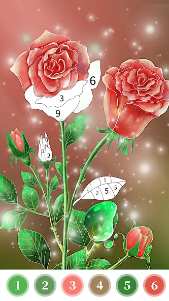 Rose Coloring Book Color Games  [МОД Menu] Screenshot 3