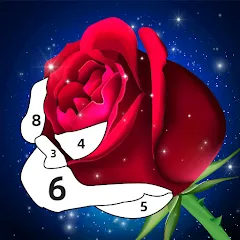Скачать взломанную Rose Coloring Book Color Games  [МОД Menu] - последняя версия apk на Андроид