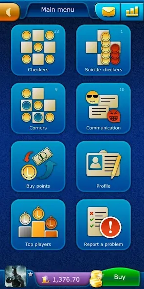 Checkers LiveGames online  [МОД Бесконечные монеты] Screenshot 1