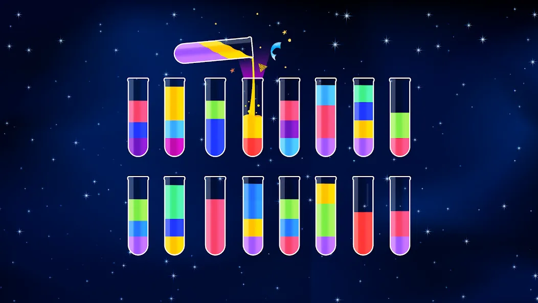 Water Sort Puzzle - Color Game (Уотер Сорт Пазл)  [МОД Все открыто] Screenshot 2