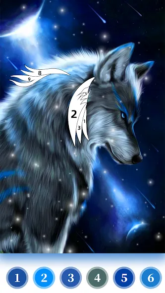 Wolf Coloring Book Color Game (Вульф Колоринг Бук Колор Гейм)  [МОД Много денег] Screenshot 2