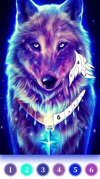 Wolf Coloring Book Color Game (Вульф Колоринг Бук Колор Гейм)  [МОД Много денег] Screenshot 5